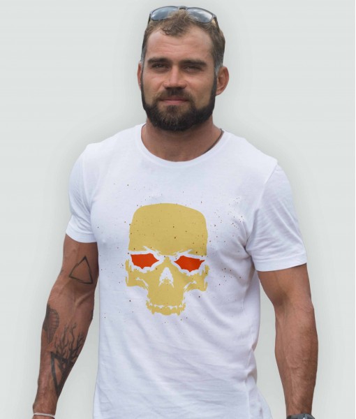 Мъжка тениска с щампа Готика Red eye skull - TShirtArtShop.com